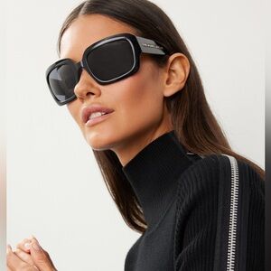 The Marc Jacobs Black, Oversized Rectangular Sunglasses